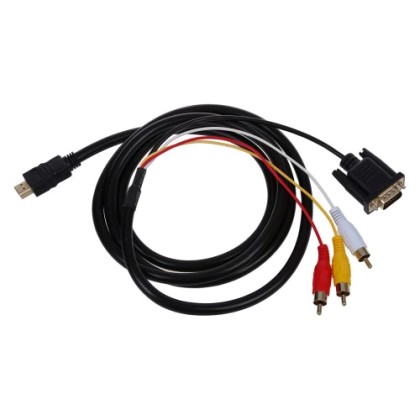 CABLE CONVERTER HDMI to VGA 3 RCA 1080P HDTV DVD X6B7