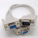 OEM Διακλαδωτής VGA 1 PC to 2 Monitor VGA SVGA Y Splitter Cable 