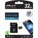 PNY SDU32GPER50-EF 32GB Κάρτα μνήμης microSDHC, UHS-I U1 32GB γι