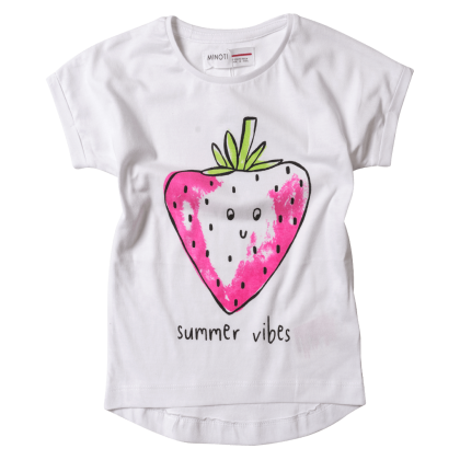 Παιδική μπλούζα Minoti για κορίτσια Summer Vibes Άσπρο