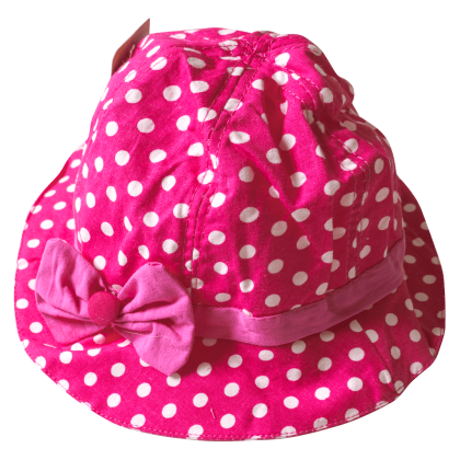 Βρεφικό καπέλο για κορίτσια Φούξια Πουά