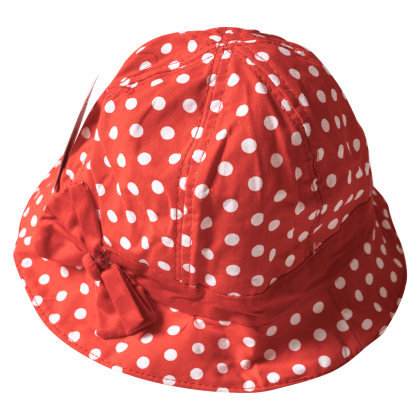 Παιδικό καπέλο για κορίτσια Κόκκινο Πουά