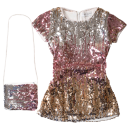 Παιδικό φόρεμα ΕΒΙΤΑ για κορίτσια Glamour Ροζ