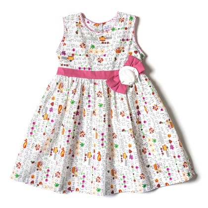 Παιδικό φόρεμα Just kids Alphabet άσπρο