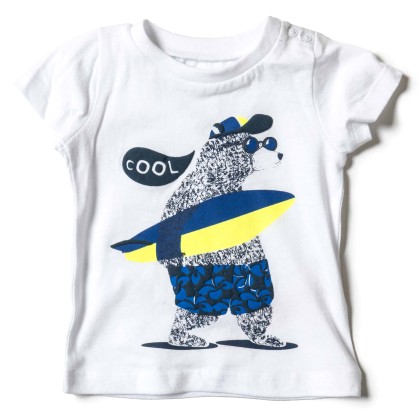 Βρεφική μπλούζα Minoti για αγόρια Cool άσπρη