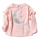 Παιδική μπλούζα MINOTI για κορίτσια Moon ροζ