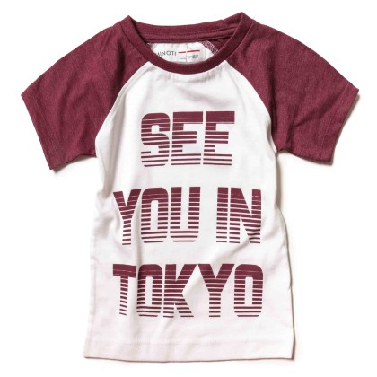 Παιδική μπλούζα Minoti για αγόρια Tokyo μπορντό