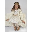Παιδικό φόρεμα Εβίτα για κορίτσiα Queen μπεζ