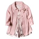 Παιδικό φόρεμα με παλτό για κορίτσια Ferrara ροζ
