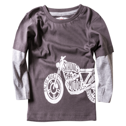 Παιδική μπλούζα Minoti για αγόρια Strong bike γκρι