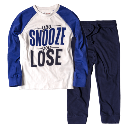 Παιδικό σετ πιτζάμας Minoti για αγόρια Snooze μπλε