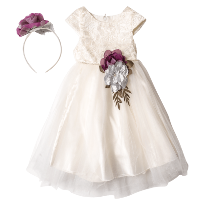 Παιδικό φόρεμα για κορίτσια Rivoli άσπρο