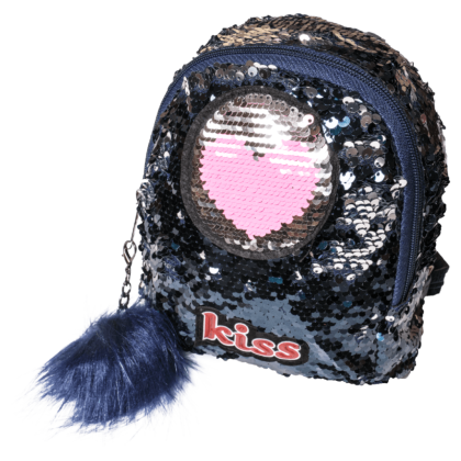 Παιδική τσάντα με παγιέτες για κορίτσια Kiss μπλε