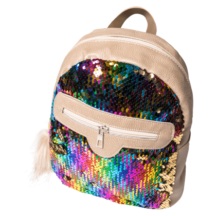 Παιδική τσάντα με παγιέτες για κορίτσια Central μπεζ πολύχρωμο