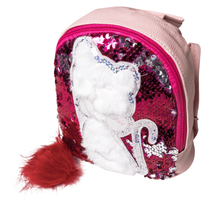 Παιδική τσάντα με παγιέτες για κορίτσια Kittie ροζ κόκκινο