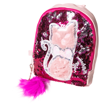 Παιδική τσάντα με παγιέτες για κορίτσια Kittie ροζ φούξια