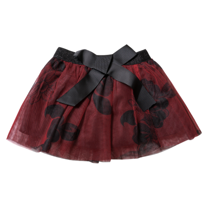 Παιδική φούστα tutu για κορίτσια Flowers κόκκινο