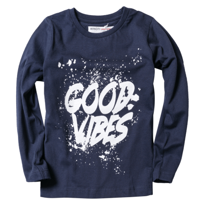 Παιδική μπλούζα Minoti για αγόρια Good Vibes μπλε