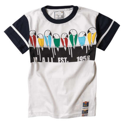 Παιδική μπλούζα Mall KIds για αγόρια Parrots άσπρο