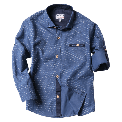 Παιδικό πουκάμισο για αγόρια Chordal5-16 μπλε