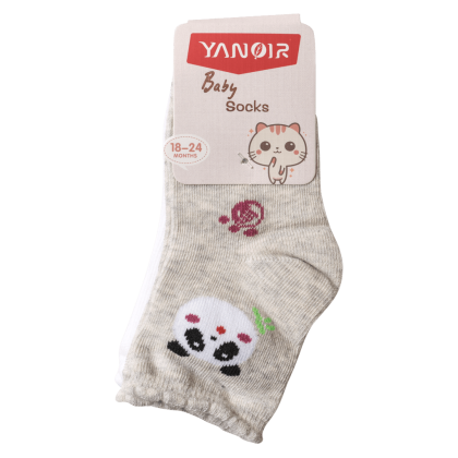Παιδικές κάλτσες για κορίτσια Panda σετ 3 ζευγάρια