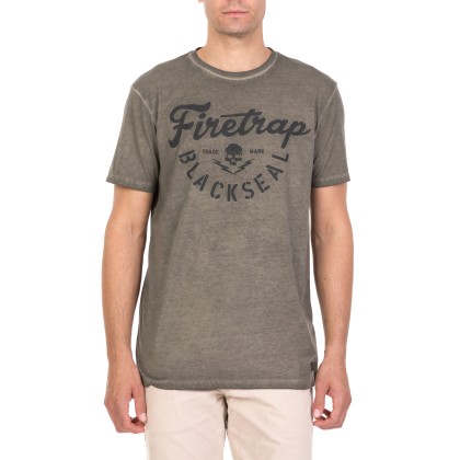 FIRETRAP - Ανδρική κοντομάνικη μπλούζα Firetrap Cypher χακί