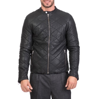 GOOSECRAFT - Ανδρικό δερμάτινο jacket GOOSECRAFT ANTHONY μαύρο