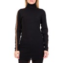 NU - Γυναικεία μακρυμάνικη μπλούζα με ζιβάγκο NU μαύρη