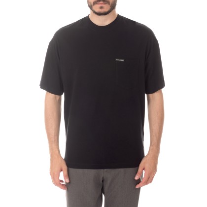 CALVIN KLEIN JEANS - Ανδρική μπλούζα NEW RELAXED POCKET μαύρη