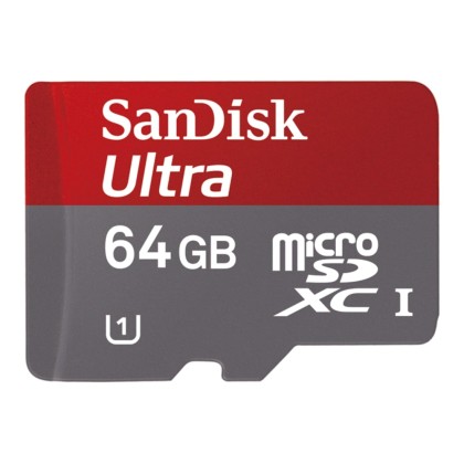 Κάρτα μνήμης Sandisk Ultra 64GB Class 10 Micro SD Card with SD A