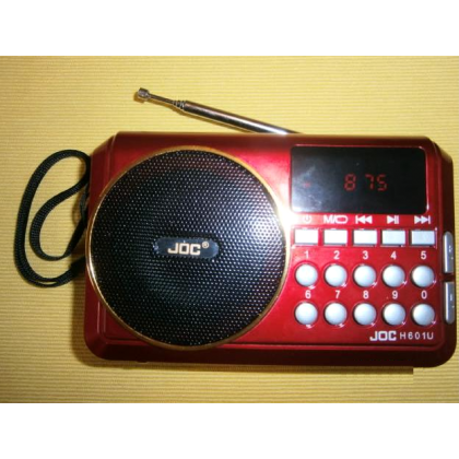 ΡΑΔΙΟ ΜΙΝΙ FM-MP3-MICRO SD -USB STICK JOC H601U - KOKKINO