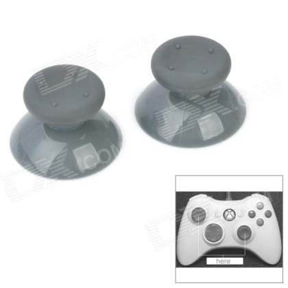 Replacement Plastic Analog Cap for Xbox 360 Controller - Grey (2