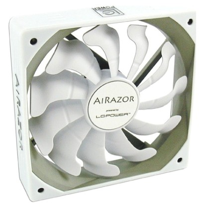 LC-POWER CASE FAN 120mm WHITE PWM SILICONE FRAME FOR VIBRATION C
