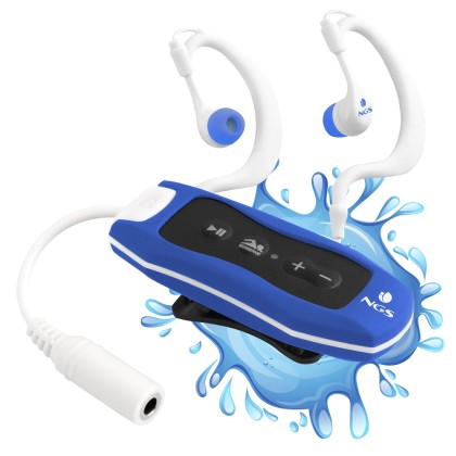 NGS BLUE SEAWEED Waterproof Sports Mp3 Player with FM Radio 4GB 
