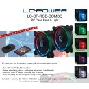 FAN CASE LC-POWER 12cm RGB LED Combo