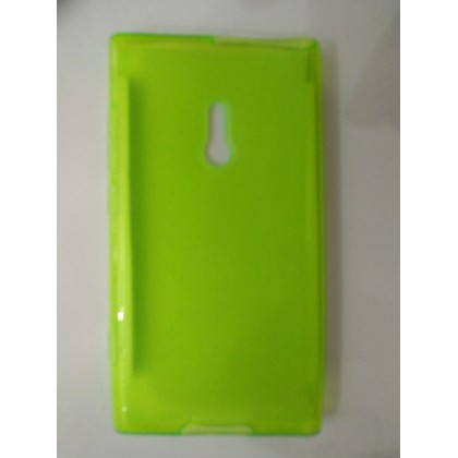 Διαφανες-Πρασινο Soft Crystal TPU Gel Case for Nokia Lumia 800 (