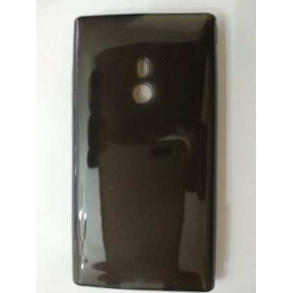 Γυαλιστερο-Μαυρο Soft Crystal TPU Gel Case for Nokia Lumia 800 (