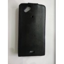 Μαύρη δερμάτινη θήκη πορτοφόλι for Sony Ericsson Xperia Arc X12 
