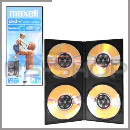 Maxell 4 τεμάχια mini dvdrw για βιντεοκάμερες 30 λεπτά 8cm