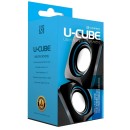 AUDIOBOX U-CUBE ΦΟΡΗΤΑ ΗΧΕΙΑ USB POWERED 2.O SPEAKERS B. BLUE