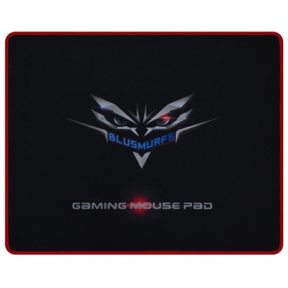 Αδιάβροχο Gaming Mousepad Blusmurfs Rubber Μαύρο - Κόκκινο (43 x
