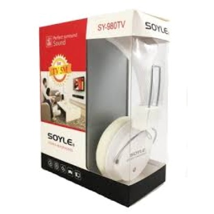 Ακουστικά Soyle SY-980TV stereo Headphones 5M ΑΣΠΡΟ(OEM)