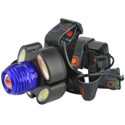 Αδιάβροχος Φακός Κεφαλής / HeadLight Rotary Zoom T6 x 1 + LED x 
