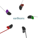 earBeans Bass ακουστικα για κράνος με υποδοχη AUX χρωμα κοκκινο