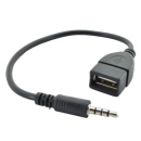 3.5mm AUX Audio Male Jack Plug to USB 2.0 Female Cable
