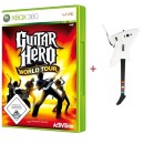XBOX 360 GAME - Guitar Hero World Tour and Guitar Bundle Color W
