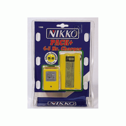 Nikko 9.6V 650mAh battery pack with charger (1396)