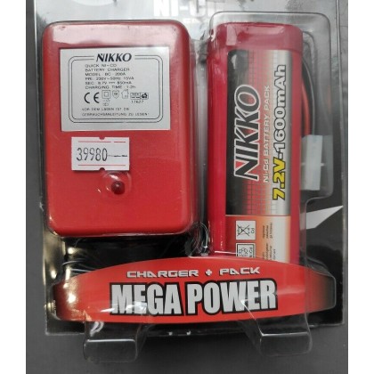 NIKKO 7.2V 1600MAH battery pack and charger B01310