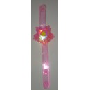 Παιδικό ρολόι με led χρωματιστό (ροζ) (λουλούδι) (OEM)
