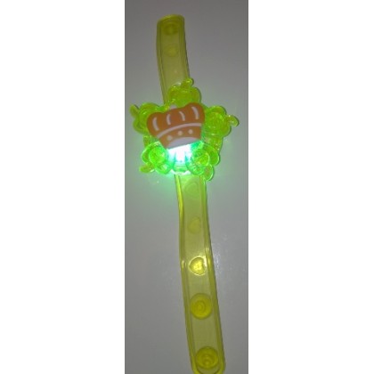 Παιδικό ρολόι με led χρωματιστό (κίτρινο) (στέμμα) (OEM)